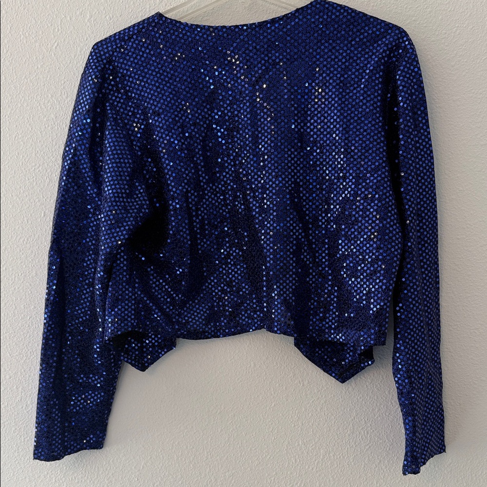Source Unknown Blue Sequin Blazer NWT - image 2
